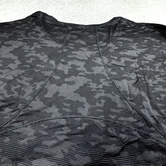 Lululemon Black Camo Miles Ahead Tee - Picture 7 of 9